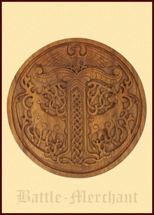 foto Irminsul, round solid wooden plaque